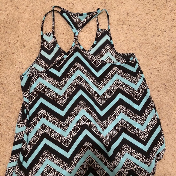 Blue print Razorback tank top - Picture 5 of 5